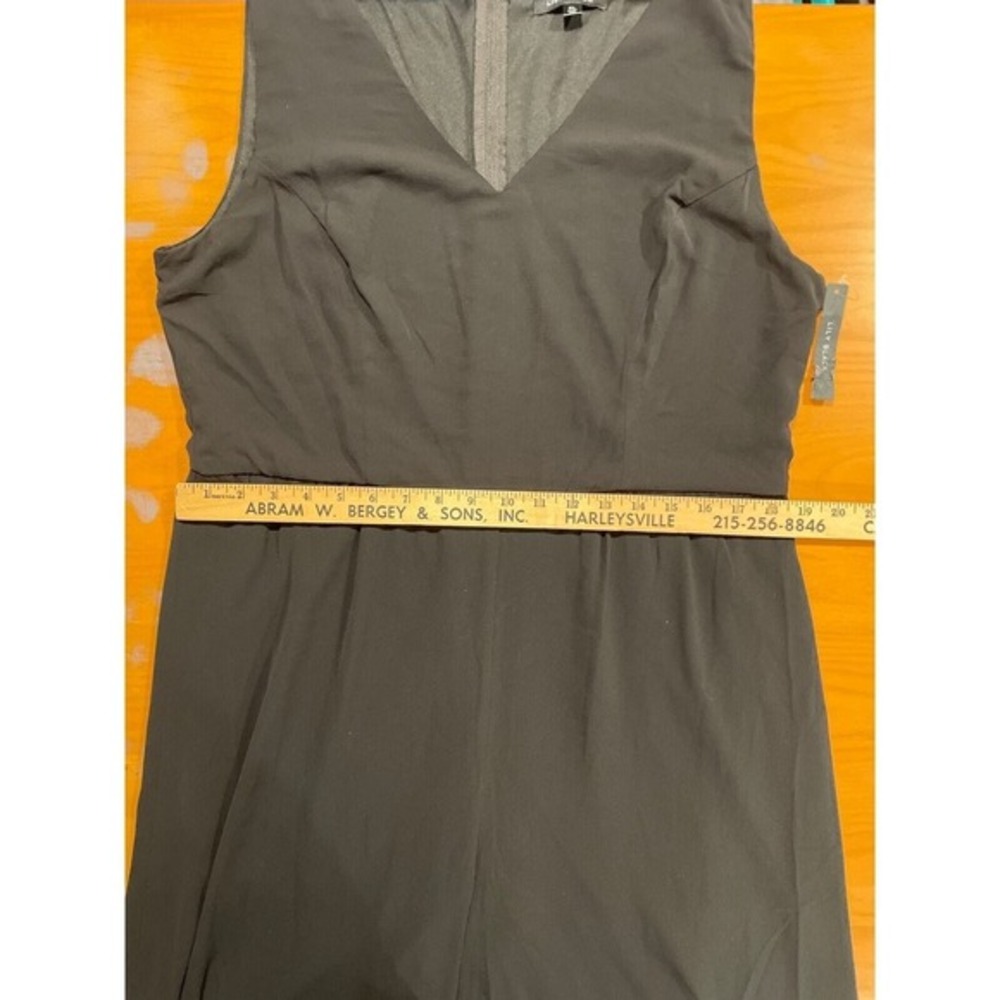 Lily Black Wide Leg Ruffle Cuff Crop Sleeveless Jumpsuit XL Romantic Flowy NEW - Picture 8 of 10
